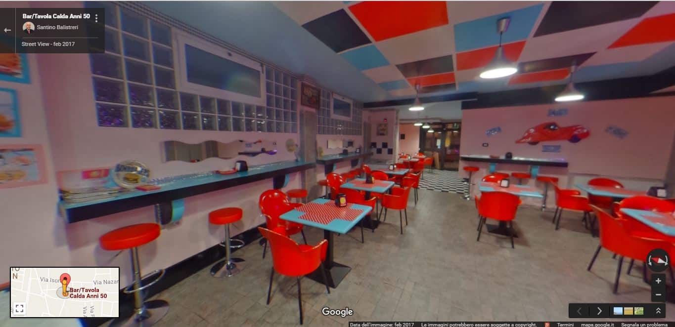 Virtual tour bar tavola calda anni 50